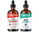 Vimergy egész nap Resilience Kit - Organic Liquid Total Immune Bend / Liquid B12 - Spimulates White Blood Cells, Támogatja az egészséges vörös vérsejtek - USDA Organic, Vegan, Paleo, Gluten- Free, Kosher