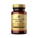 Solgar B6 vitamin 100 mg - 100 növényi kapszula - nem-GMO, Vegan, glutén mentes, Tejmentes, Kosher, Halal - 100 adag