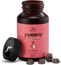 Pure Himaláján Shilajit Gumies, Sugar- Free, 85 + Trace Ásványok & Fulvic Acid for Energy, Metabolizmus & Immune Support, Shilajit for Man & Women, Ashwaghanda Gumies (60 gróf)
