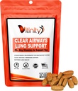 VITINITY Lung Cleanse Légzőszervi Immunszuppresszív Supplement, 25 + Key Ingredient Tung Health Detox légzésre, Asztma, Szezonális Allergia Tablet (15 nap)