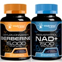WELLNESS LABSRX NAD kiegészítés, 1500mg - NAD + rezveratrol) Berberine 1500mg - Berberine Ceylon fahéjjal