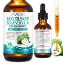 Soursop Graviola Liquid Drop, Soursop olaj támogatás és regeneráció, Immun Boost, Relax, máj és alvás, Soursop Bitters Liquid, Vegan, Sugar & Gluten Free, Natural Flavor, for men & women2 Fl Oz