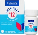 Hyland 's No. 12 Cell Salt Silicea 6X Tablets, Acne and Blackhead Treatment, Hair and Kail Growth Supplant and Entener, Skin Irritations, Quick Resolving Tablets, 100 Count