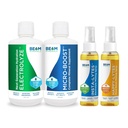 Beam Ásványok Mikro- Boost Humic Mineral Blend & Electrolize Liquid and Insta- Lytes Natural Liquid Electrolytes 2oz és Happy- Lytes Fluvic Electrolyte Misting Spray 2oz