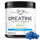 Izom Feast Creapure Creapine Monohidrát Por, Vegan Keto Friendly Gluten- Free, Izom Recovery Supplement és megbízható kreatin izomnövekedést, Ízesített kreatin, Természetes kék málna, 300g