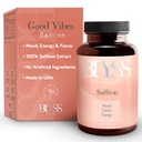 Saffron kiegészítők - Saffron kivonat pirula nőknek - Support Mood, Energy Boost, PMS, Mental Clarity & Metabolizmus - Non-GMO, Gluten Free, 60 Vegan kapszula