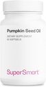 Supersmart - Kürbis Seed Oil Supplement 1000mg pro Tag (+ Vitamin E) - Kürbis Seed Oil for Hair Growth | Non-GMO & Gluten Free - 60 Softgels