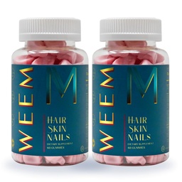 WEEM Hair Skin and Nails Gumies - Támogatja az egészséges haj - Vegan biotin vitaminok nők és férfiak támogatása gyorsabb haj növekedés, erősebb körmök, egészséges bőr, extra erő (2)