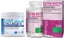 Bronson Marine Collagen Peptides hidrolizált fehérje por + Ultra Biotin 10 000 Mcg haj bőr és köröm kiegészítés