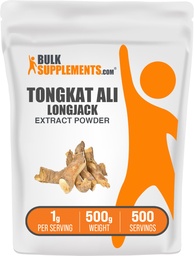 BulkSupplements.com Longjack kivonat por - Tongkat Ali kivonat, Tongkat Ali a férfiak és nők számára - Gluten Free, 1 g / szerving, 500 g (1,1 kg) (1x csomag)