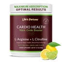Life 's Fortune L Arginine L Citrulline Supplement Powder - High Potency Nitric Oxide Supplement Booster with Natural Lemon Lime Flavor - Cardio Health, Blood Pressure and Invascularis Support - 258g