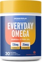 Oceanblue Omega 3 Supplement for Women Affairs 124; Burless Fish Oil 720mg with Vitamin D3- 124; Heart Immune Support, Molecular Discommon Orange Flavor (30 Count One egy nap Omega)