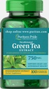 Puritán büszkeség koffeinmentes zöld tea standardizált kivonat 750 mg - 100 kapszula