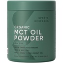 Sport Research Organic MCT Oil Powder - Keto & Vegan MCTs C8, C10 a kókuszdióból - Zsírsav agy & Body Fuel, Non-GMO & Gluten Free - Ízesítetlen, Tökéletes kávé, Tea & Protein Shakes - 10.6 oz