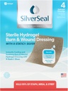 SilverSeal Burn and Weund Dressing A124; Hydrogel Pad with X-Static Silver A124; Soothing, Nedvesség & Protective A124; Burns, Cuts & Weunds A124; 4 Sterile Dressings