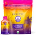 lila fa Organic Energy Stick Packets - Zero Sugar, 80 mg természetes koffein Yerba Mate & Guarana, a B12 Vitaminok a sima, Crash- Free Energy - Citromos Tea Flavor, 12 to- Packs