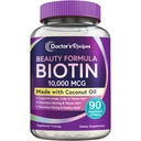 Orvosi receptek Biotin 10 000 µg, Hair Growth, Egészséges bőr és körmök, Energy Metabolizmus, Vegetáriánus - Barátságos Biotin, Kókuszolaj, Non-GMO, 3 hónapos ellátás, 90 Vegetáriánus Softgels