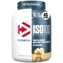 Dymatize ISO100 savófehérje-izolátum, vanília, 25 g fehérje, 3 font, 5.5g BCAA, kevesebb, mint 120 Cal., glutén mentes, 1g Fat, 1g cukor, 2g karbon (45 adag)