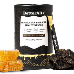 Jobb Alt Pure Himalayan Shilajit Sticks szerves mézzel, Saffron Affron 124; Easy to Consume Shilajit