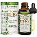 D3-vitamin K2 folyékony cseppekkel, minden természetes, nem-GMO, 1208iu D3 és 25mcg K2 (mk7) per Serving, Support Your Bones, Immune System and Energy Levels, Peppermint olajjal vagy anélkül