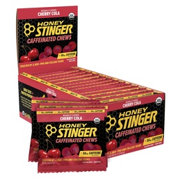 Méz Stinger Cherry Cola koffeintartalmú energia Chew, glutén mentes, a koffein, a testmozgás, futás és teljesítmény, Sport táplálkozás otthon & edzőterem, Pre and Mid Edzés, 12 Pack, 23.2 Ounce