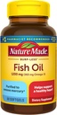 Természet Készült Burp Kevesebb hal Omega 3 kiegészítők, 1200 mg Softgels, EPA DHA Omega 3 Halolaj kiegészítők egészséges szív támogatás, 60 Softgels, 30 napos ellátás