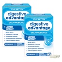 Emésztési előny Laktóz Defense Enzimes + Probiotics nőknek és férfiaknak alkalmi puffadás, laktóz bontás, kisebb hasi diszkomfort, Immuntámogatás, 96 Count Capsules (2 csomag)