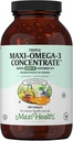 Omega 3 kiegészítés - Omega3 Fish Oil Triple Concentration with Vitamin D3 - Potens Source of EPA / DHA Fatty Acids - Heart, Brain, Joint Health - Kosher Certified Wild Caught Marine Fish - 180 Softgels