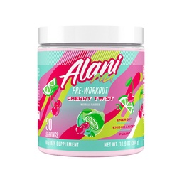 Alani Nu előedzés Powder Cherry Twist, Amino Energy Boost, Tartósági kiegészítés, Sugar Free, 200mg koffein, L- Theanine, Beta-Alanine, L- Citrulline, 30 szerváció