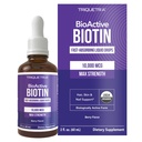 Triquetra Health Biotin Hair Support for Women - Organic 10000mcg USP Grade - Premium Liquid Supplement for High Absorption - Támogatja az egészséges haj, bőr és körmök - Berry Flavor - 180 Servings - 2 oz