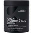 Sport Research Creatine Monohidrát - Gain Lean Muscle, Javítja a teljesítmény és az erő és a támogatás Workout Recovery - 5 g Mikronizált kreatin - 10.58 oz