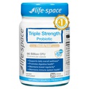 Life- Space Triple Strength Broad Spectrum Probiotic, 96 milliárd CFU & 15 Diverse Strains, Advanced Formuled for Digestive Health & Immune Health, Probiotics for Women & Men - 30 Veg Capsules