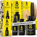 Beard Club Premium Beard Growth Kit - Növekedési olaj, Vitaminok, Vitamin & Boar Bristle Brush - Ajándék készlet