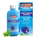 Betadine Antiszeptikus Gyógyszeres Gargle, Povidon-jód 0,5%, Treat and Relieve Sore Throat Tünetek, Ideiglenesen csökkenti Germs általában megtalálható a száj, Menta Flavor, 8 FL OZ