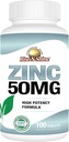 Rise- N- Shine 50 Mg Cink kiegészítők - Immun Supplement Supplement - High Potency Antioxidant - 100 napos ellátás (100 tabletta)