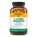 Country Life L- Lysine 1500mg kapszula D-vitamin & Elderberry - Advanced Immune Support and Collagen Renaal - Certified Gluten- Free & Vegan - 180 kapszula