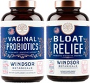 WINDSOR BOTANICALS Bloat Relief probiotic with Enzimes and Vaginal Probiotics - Emésztő és hüvelyi egészségügyi köteg