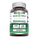 Amazing Formulas Melatonin Supplementary 124; 10 Mg Per Serving NRG 124; 250 Tablets NRG 124; Non HTM 124; Gluten Free NRG 124; Made in USA