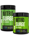 Jacked Factory NITROSURGE Előkészítő kiegészítés - Energia booster, Instant Strength Gains, Clear Focus & Intense Pumps - NO Booster & Powerful Pretusion Energy Powder - 90 szervizek, kék málna