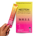 NEOTEIN: Electrolyte Powder Packets, Protein Powder with 10g Protein & Collagen Wonder124; Hydration Packets - Zero Sugar, NO Fillers, NO Carbs124; Strawberry Lemonade Therape124; 40 Calories 124; Keto & Paleo) 124; Pack 15