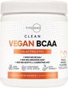 Ultra Clean Vegan BCAA Powder + Electrolytes (Peach Mango) 2: 1: 1 Sugar- Free / No Sucralose BCAA Amino Acids Supplement for Women / Men - Best BCAA Vegan Amino Acids After Post Workout Recovery Drink