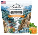 OPTIVIDA Health Colloidal Silver Lozenges with Honey & Lemon Oil (1 Pack) - Soothing Sore Throat Lozenges for Recough Relief & Fast- Activing Nano Silver Formula for Immune Support, 60 Ppm