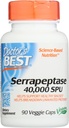 Doctors Best Serrapepláz 40 000 SPU, Non-GMO, Vegan, 90 Veggie kapszula (1-es csomag)