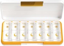 Zoksi Am Pm Pill Organizer 7 Day, Weekly Pill Box 2 Times egy nap, Medicine Pill Organizer with Alternative Command, Travel Pill Case Dispenser Portable for Vitamins, Fish Oils, Medicines (White)