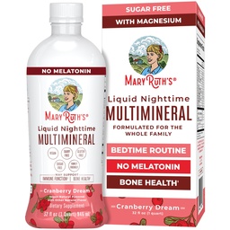MaryRuth Organics Liquid Nighttime Multianimature 124; No Melatonin down124; Magnézium Citrate