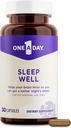 One A Day Sleep Supplement - Alváskiegészítők felnőttek, Alvástámogatás Passionflower és Melatonin, Alvástámogatás Alvási jól, 30 kapszula