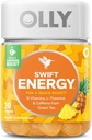 OLLY Swift Energy Gumi, koffein zöld tea, B Vitamins, L Theanine, felnőtt rágótabletta, ananász, 10 napos ellátás - 30 gróf