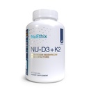 NuEtix formulák NU- D3 + K2 - D3-vitamin és K2 5000 iu-kiegészítők - Reishi gombával csomagolva, Magnézium, & Cink - 60ct, 60 szerváció - Csak az USA-ban gyártott termékek