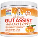 Leaky Gut Support Powder 124; L- Glutamin Gut Lining Formula 124; Gut Assist Dr. Danielle, Orange Flavor