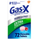 Gas- X Extra Strength Chewable Gas Relief Tablets with Simeticone 125 mg for Bloating Relief, Cherry - 72 Count
